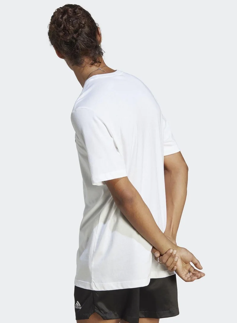 اديداس تيشيرت تدريب أديداس أبيض رجالي